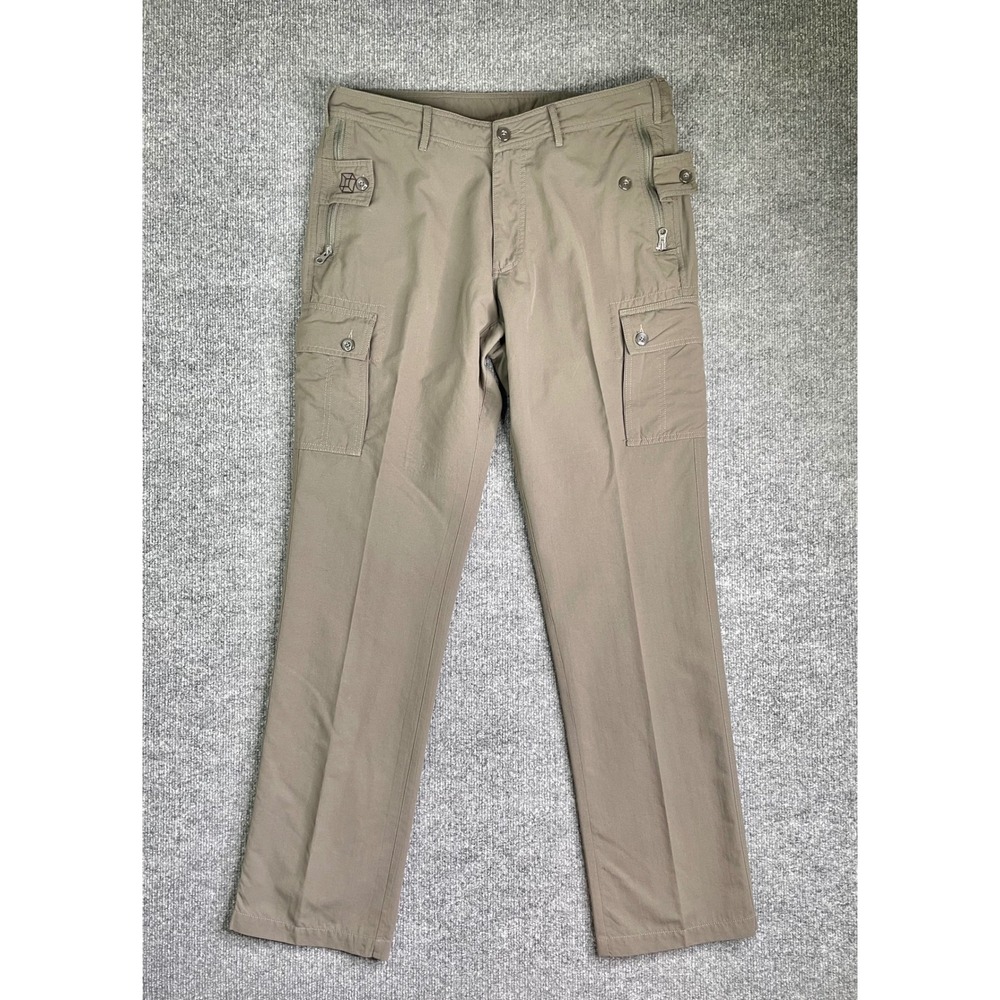 Clothing Arts Cargo Pants Men 34x32 Khaki Pick-Pocket Proof Travel Nylon P cubed